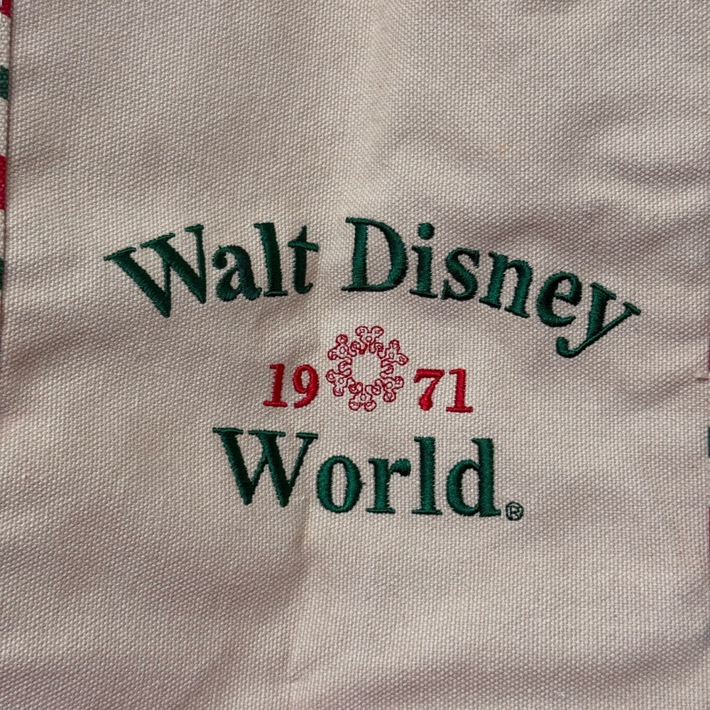 Walt Disney World Christmas Striped Tote Bag - Picture 3 of 4